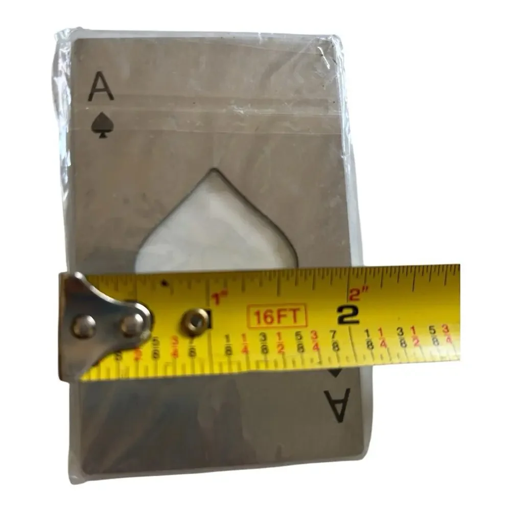 Ace of Spades Card Bottle Opener Wallet EDC Poker Holdem Player Fun Party Gift